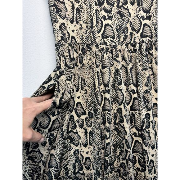 LuLaRoe Dress Women L Snake Print Midi Comfort Travel Business Party Workers - Picture 3 of 12